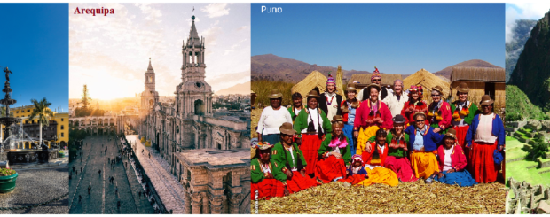 Lima, Arequipa, Puno y Cuzco